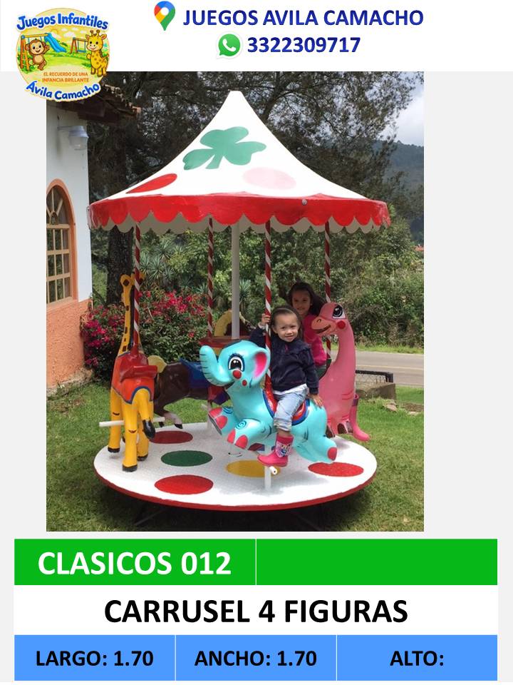 carrusel 4 figuras uso rudo